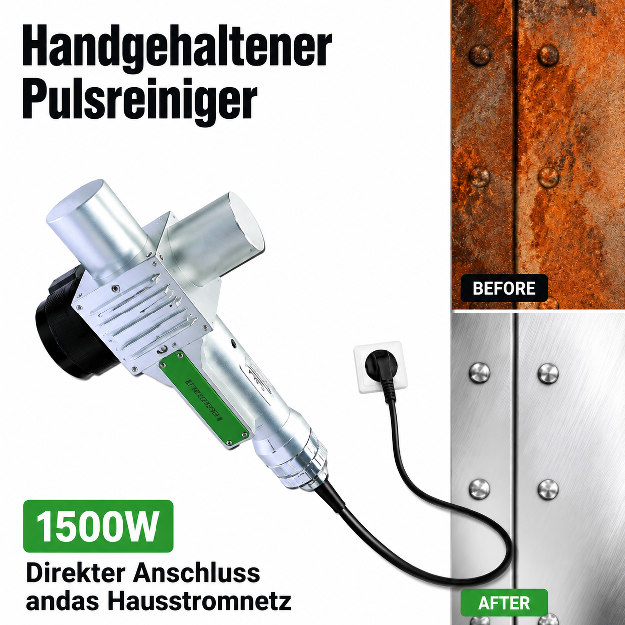 6-in-1 Profi-Impulsreiniger 3000W | Ohne Chemie für jede Steckdose